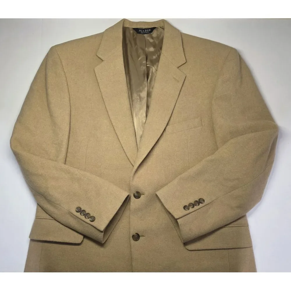 Jos A Bank‎ Mens Size 43R 100% Camel Hair Blazer